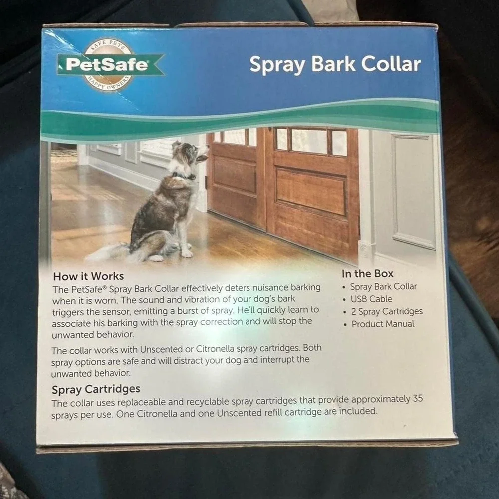 PetSafe Spray Bark Collar Rechargeable Water Resistant Dog Training Collar New